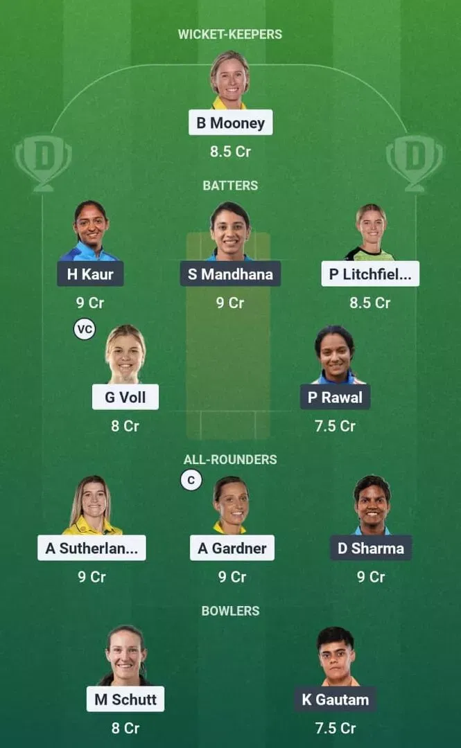 AUS-W vs IND-W Dream11 Prediction, Dream11 Playing XI, Today 3rd ODI, India Women tour of Australia 2026