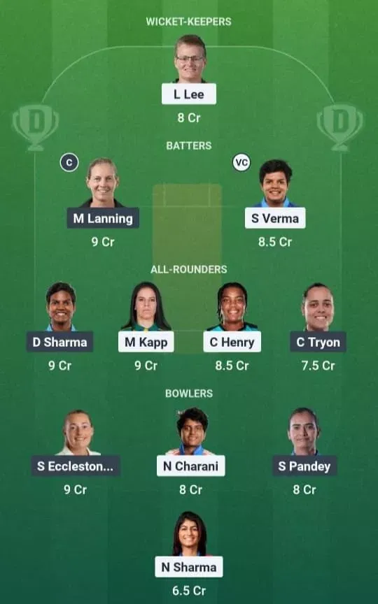 DC-W vs UPW-W Dream11 Predicción Partido 20, WPL 2026