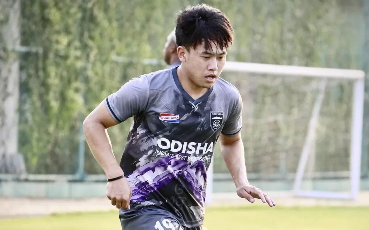 Isak Vanlalruatfela in training for Odisha FC