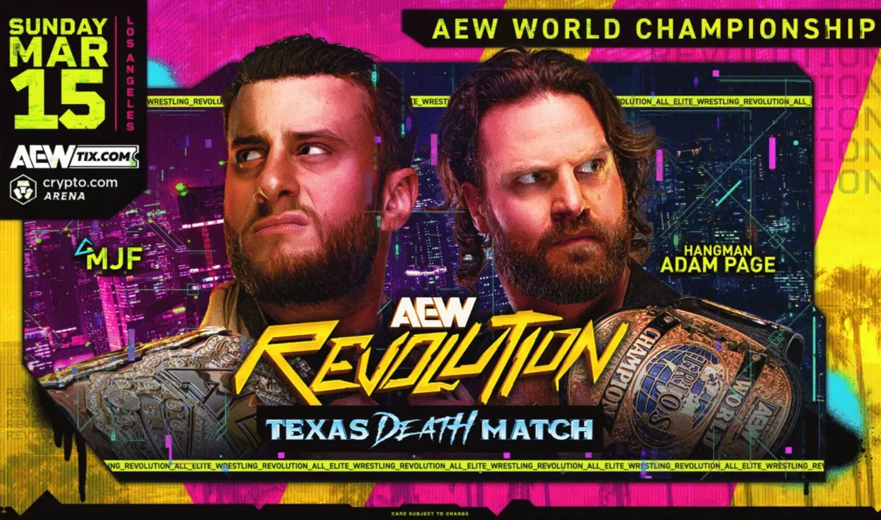 AEW Revolution 2026 MJF vs Hangman Adam Page