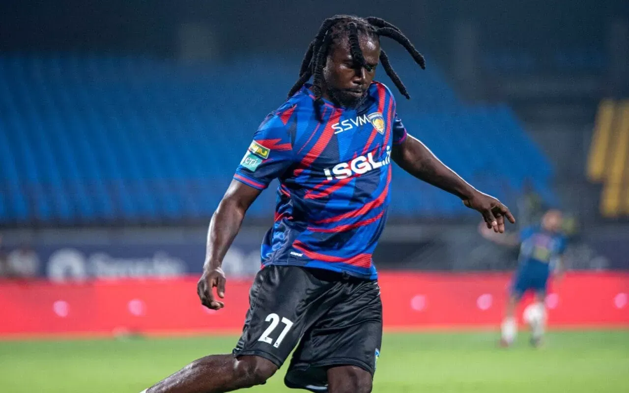 Chennaiyin FC striker Daniel Chima Chukwu ahead of kick-off in ISL 2025-26
