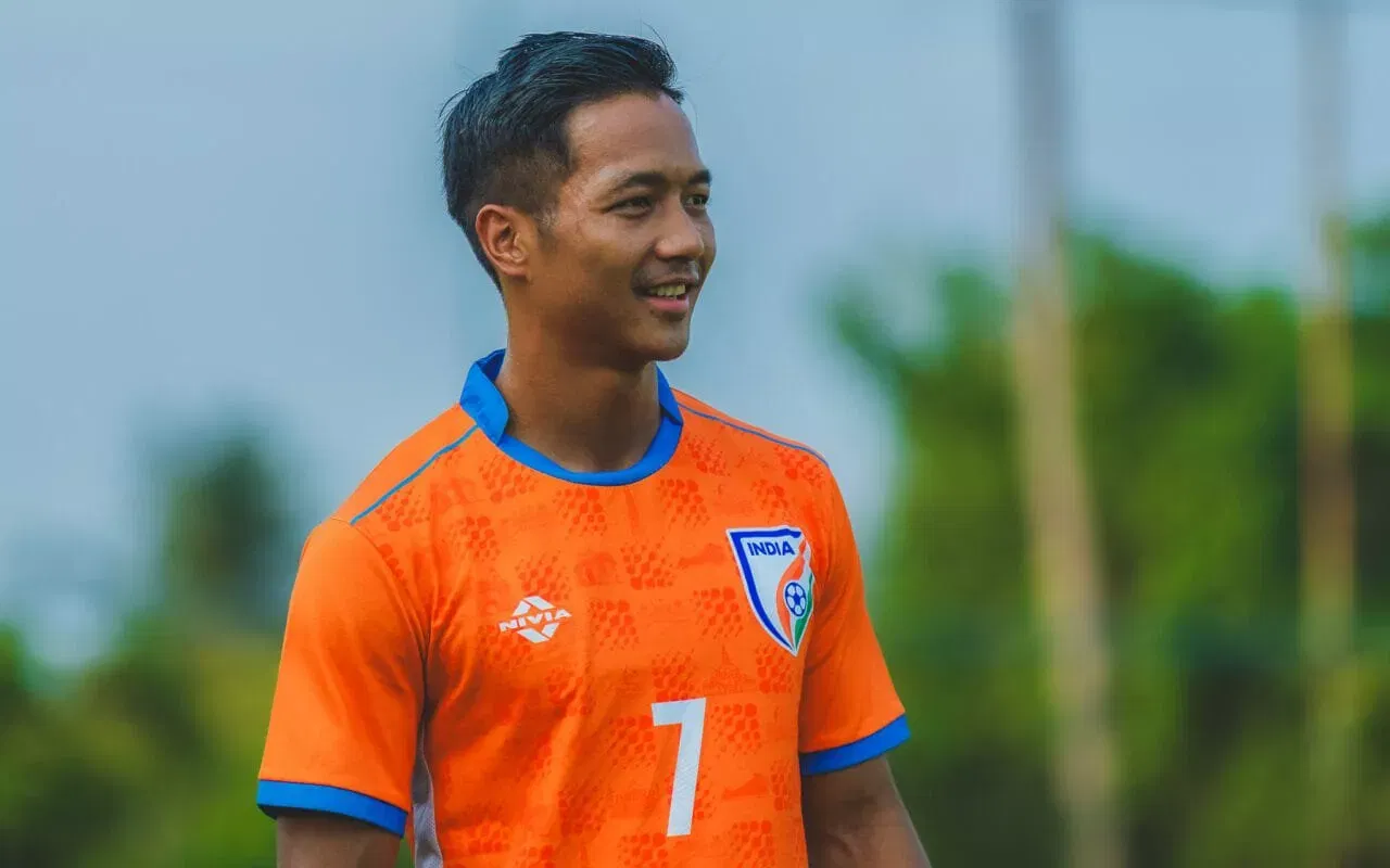 Lallianzuala Chhangte in training for the Indian National Team