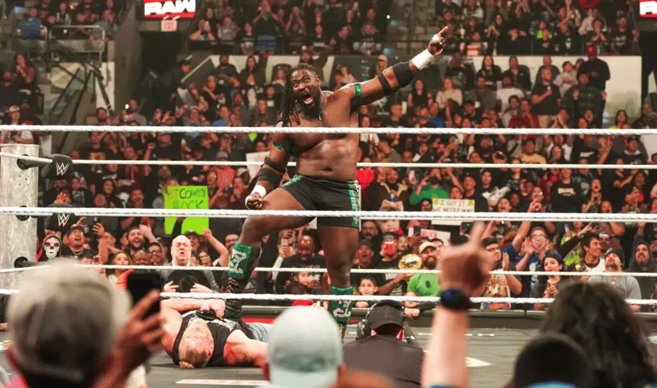 WWE Raw March 16 Brock Lesnar & Oba Femi