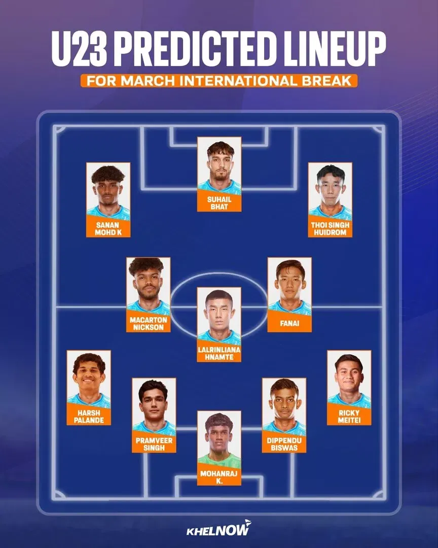 How can the Indian U-23 football team line up for the U- 23 Tri-Nations tournament?