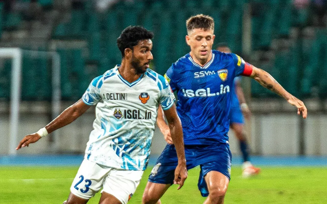 Alberto Noguera in action for Chennaiyin FC against FC Goa