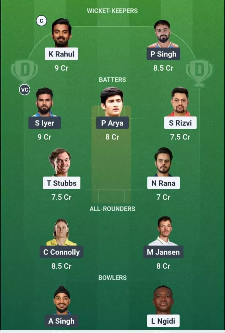 DC vs PBKS Dream11 Prediction, Dream11 Playing XI, Today Match 35, IPL 2026