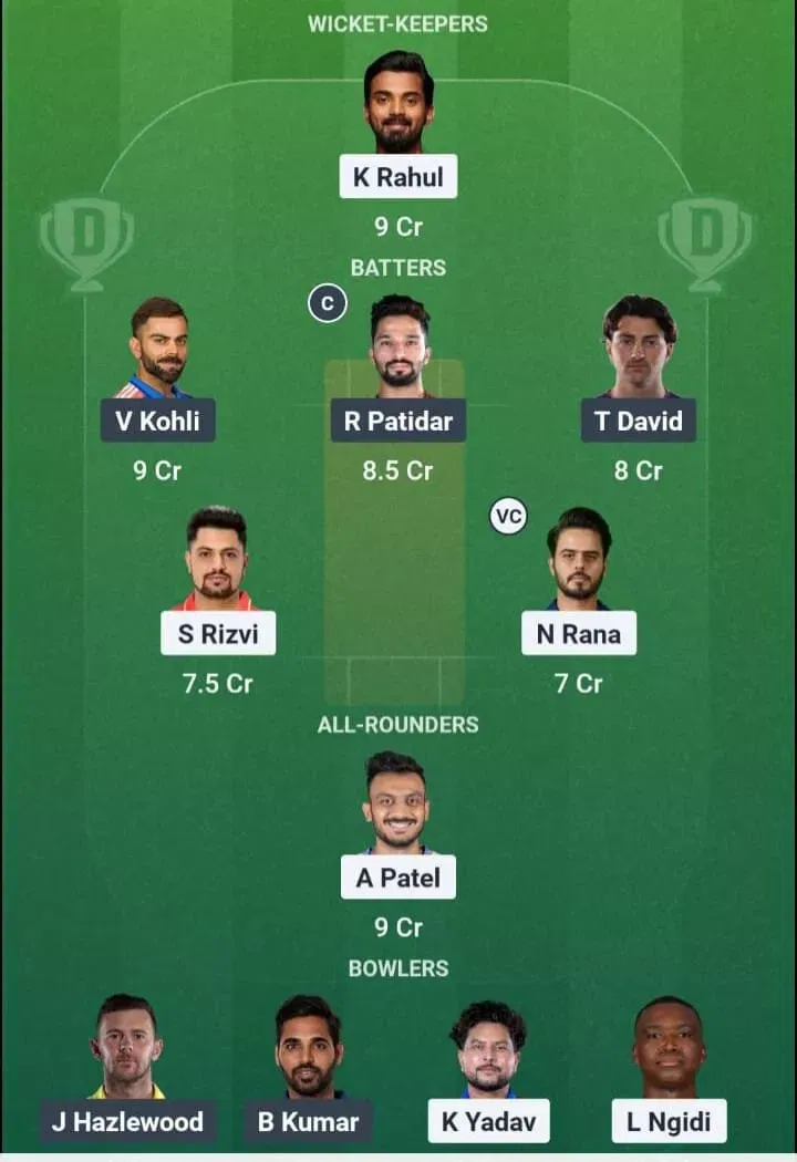 DC vs RCB Dream11 Prediction, Dream11 Playing XI, Today Match 39, IPL 2026