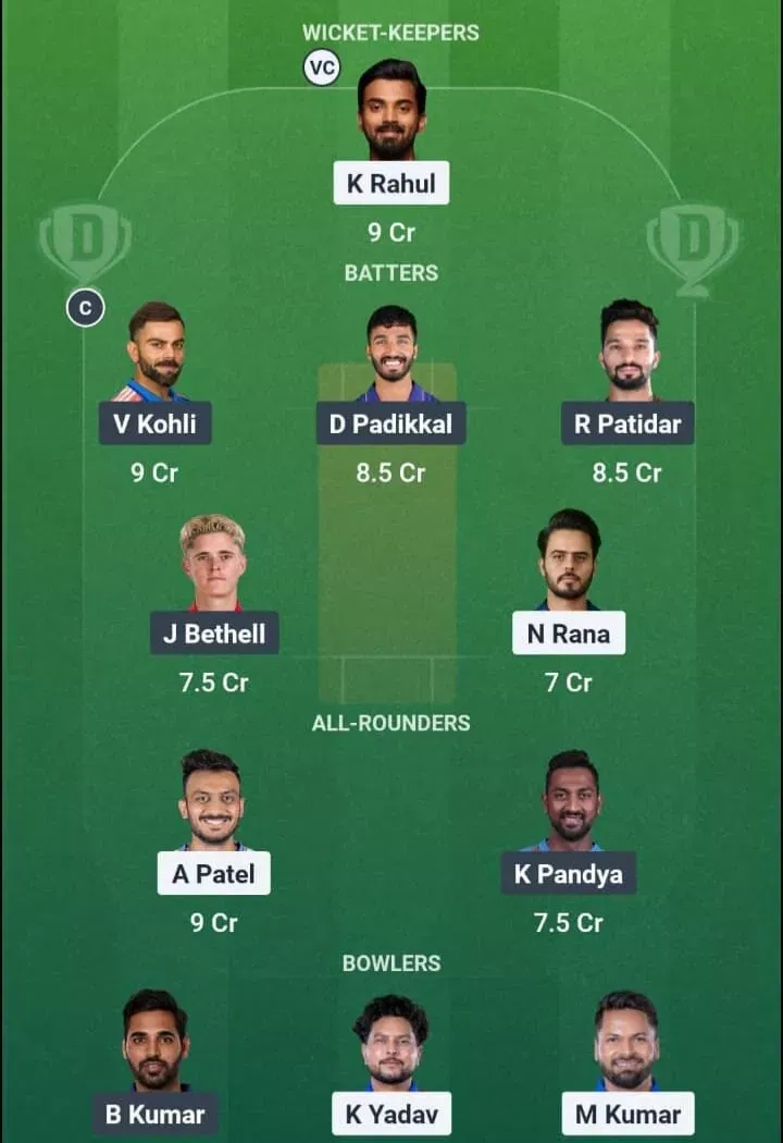 DC vs RCB Dream11 Prediction, Dream11 Playing XI, Today Match 39, IPL 2026