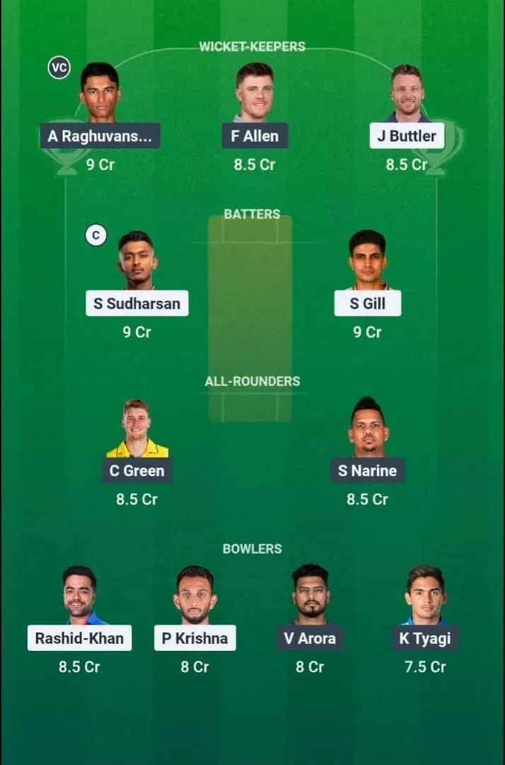 GT vs KKR Dream11 Prediction, Dream11 Playing XI, Today Match 25, IPL 2026