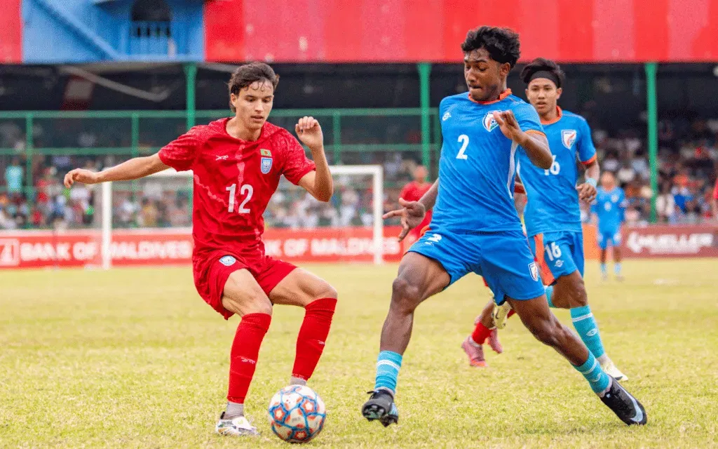 Jodric Fernandes in action for India U20