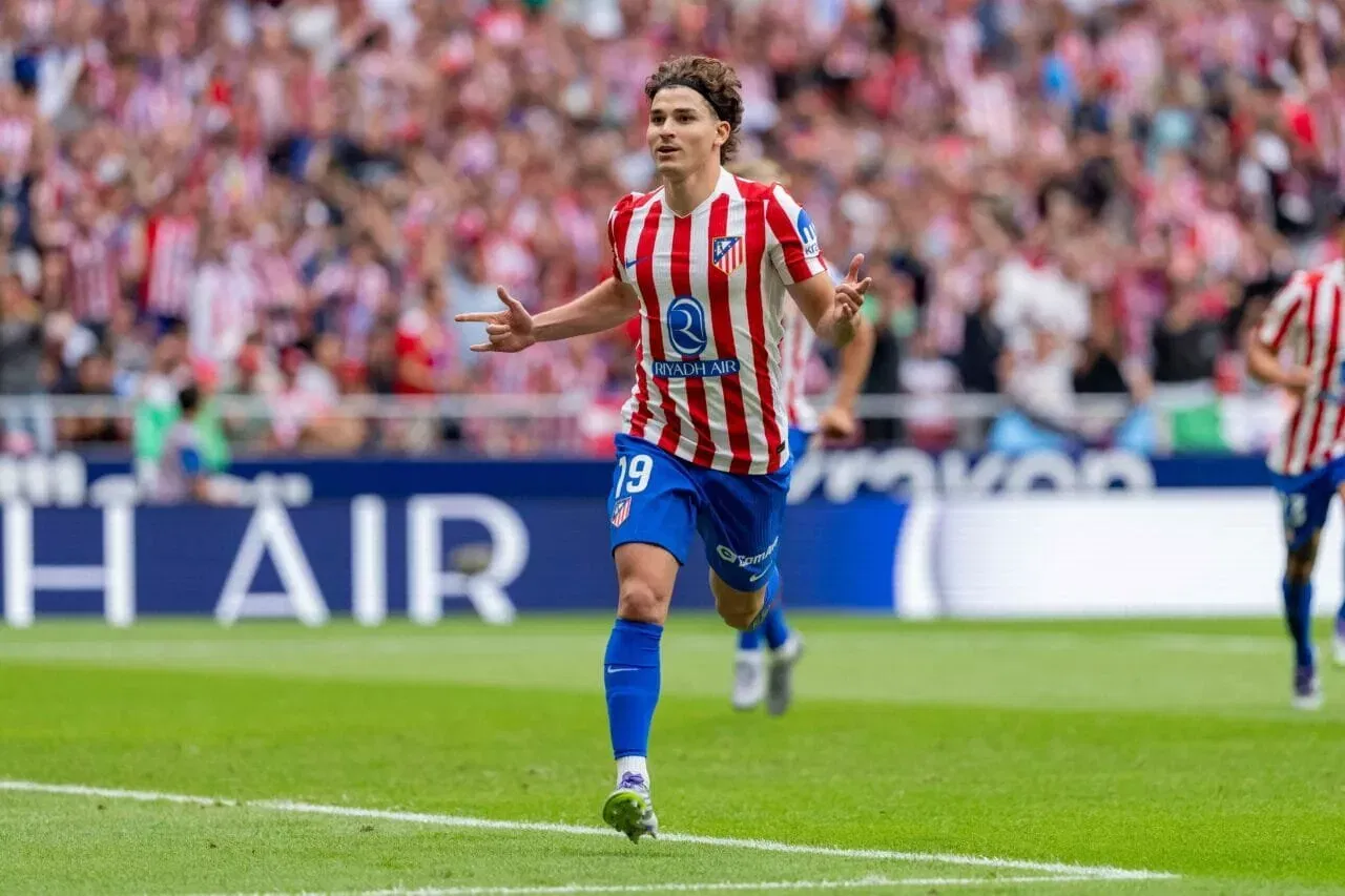 Julián Alvarez of Atletico Madrid celebrates after scoring (Courtesy: LaLiga)