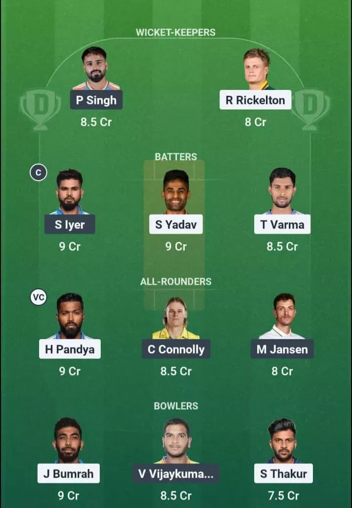 MI vs PBKS Dream11 Prediction, Dream11 Playing XI, Today Match 24, IPL 2026