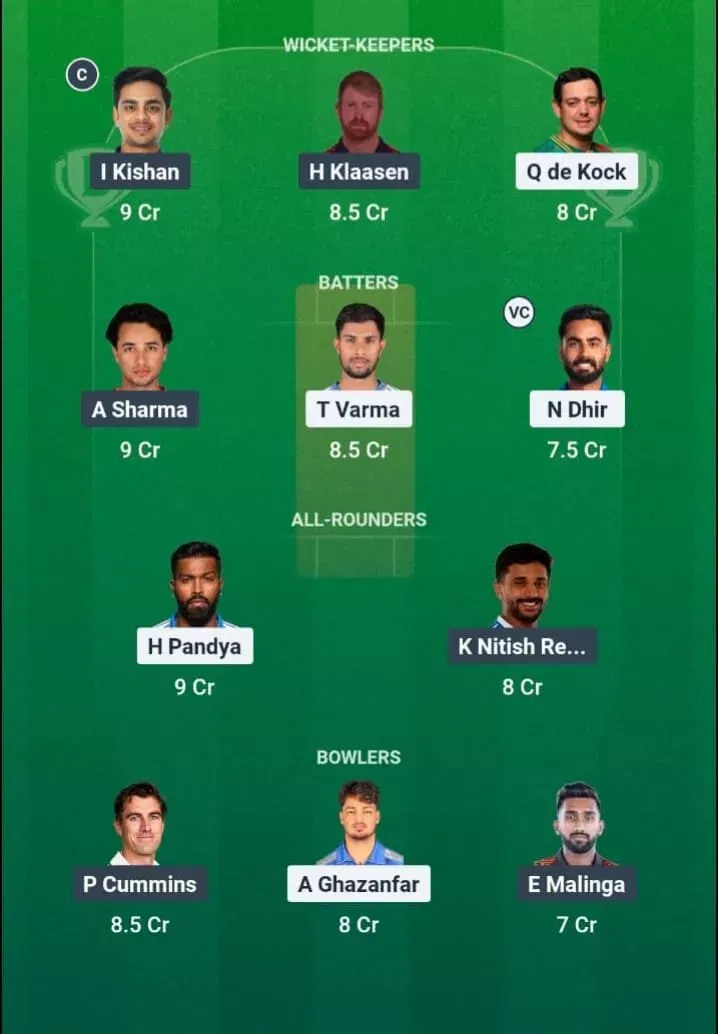MI vs SRH Dream11 Prediction, Dream11 Playing XI, Today Match 41, IPL 2026