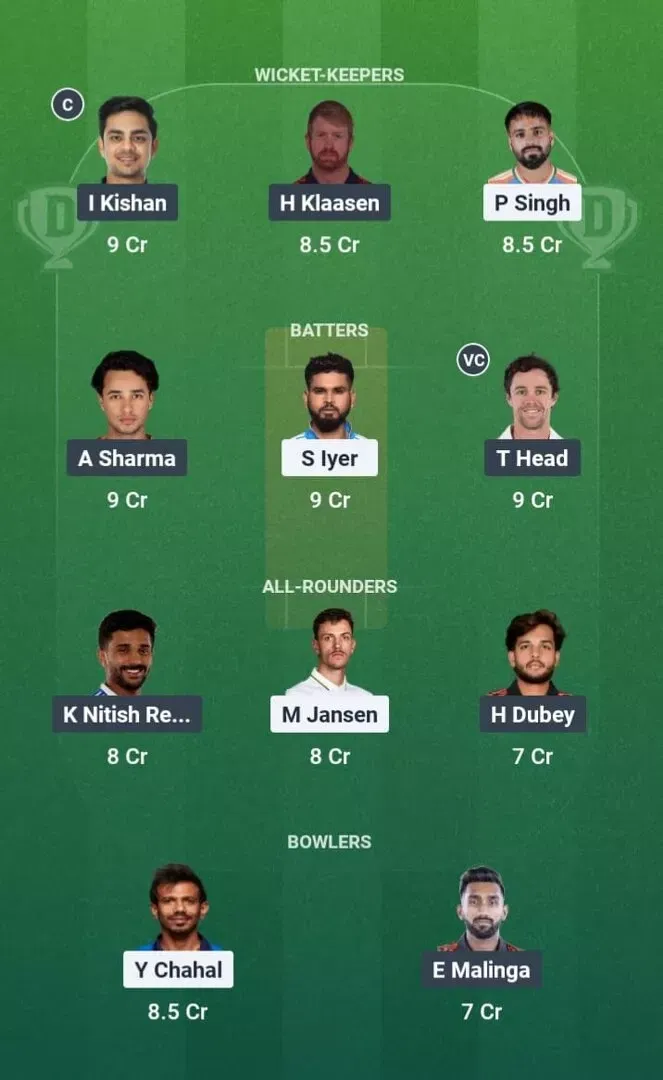 PBKS vs SRH Dream11 Prediction, Dream11 Playing XI, Today Match 17, IPL 2026