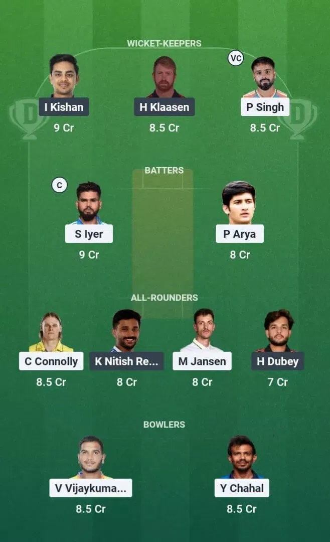 PBKS vs SRH Dream11 Prediction, Dream11 Playing XI, Today Match 17, IPL 2026