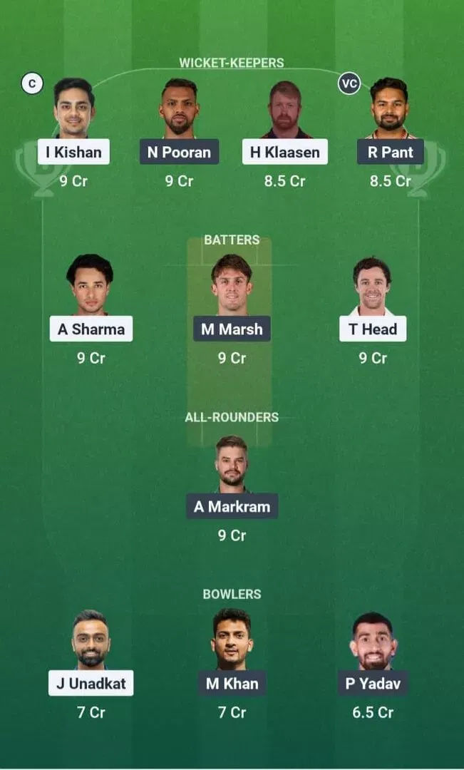 SRH vs LSG Dream11 Prediction, Dream11 Playing XI, Today Match 10, IPL 2026