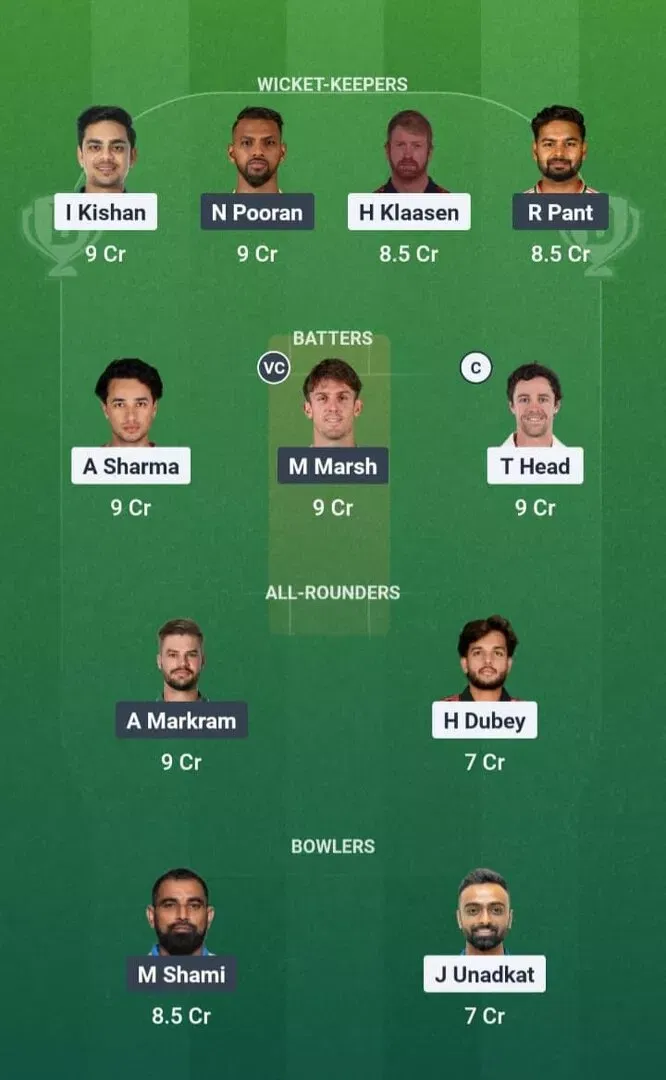 SRH vs LSG Dream11 Prediction, Dream11 Playing XI, Today Match 10, IPL 2026