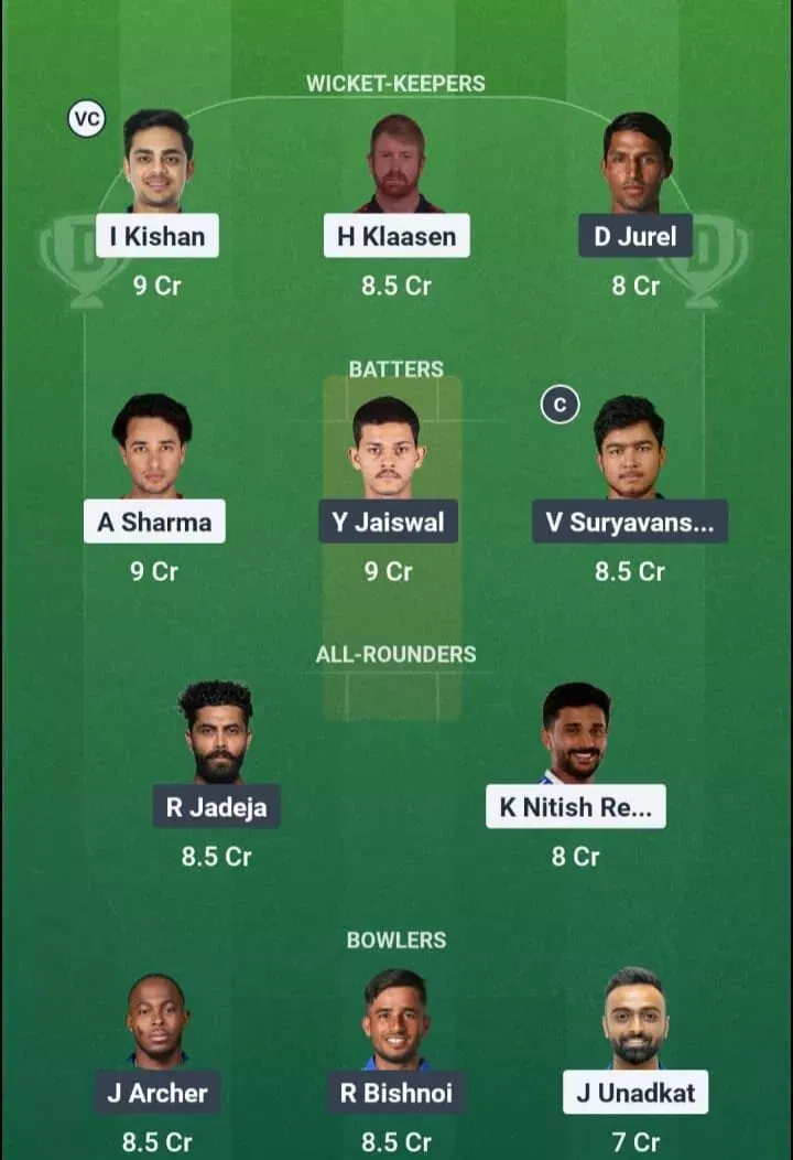 SRH vs RR Dream11 Prediction, Dream11 Playing XI, Today Match 21, IPL 2026