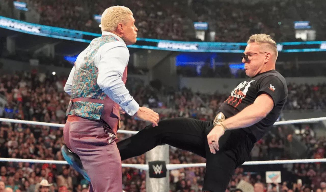 WWE SmackDown Pat McAfee attacks Cody Rhodes