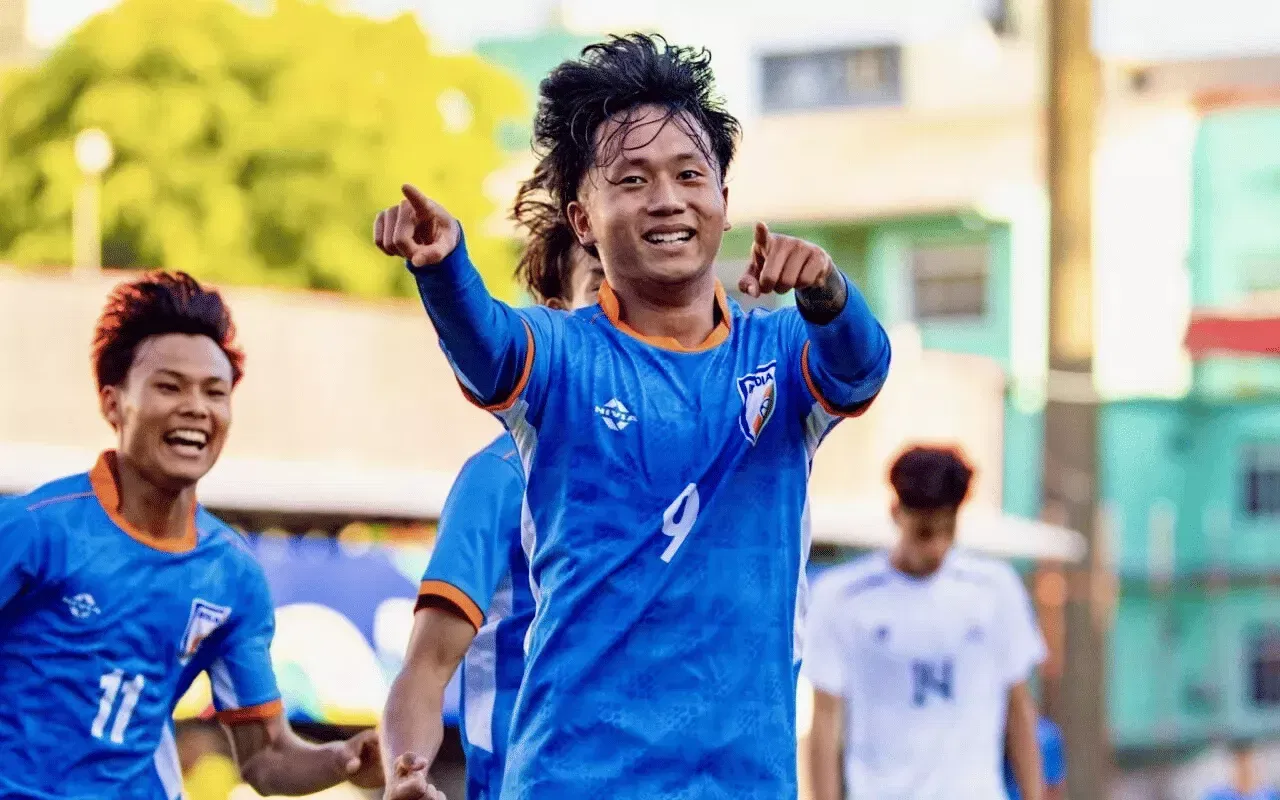 Omang Dodum for the India U20 NT