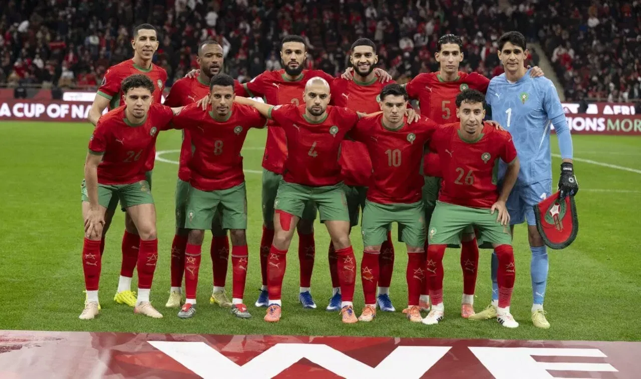 RABAT, MOROCCO - DECEMBER 26: Players of Morocco pose for a team photo ahead of 35th Africa Cup of Nations (AFCON 2025) Group A match between Morocco and Mali at Moulay Abdellah Sports Complex in Rabat, Morocco on December 26, 2025. (Photo by Abu Adem Muhammed/Anadolu via Getty Images)