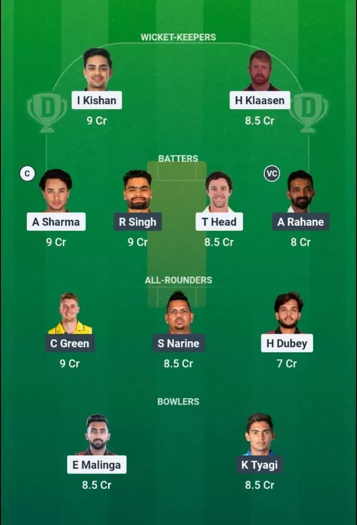 SRH vs KKR Dream11 Prediction, Dream11 Playing XI, Today Match 45, IPL 2026