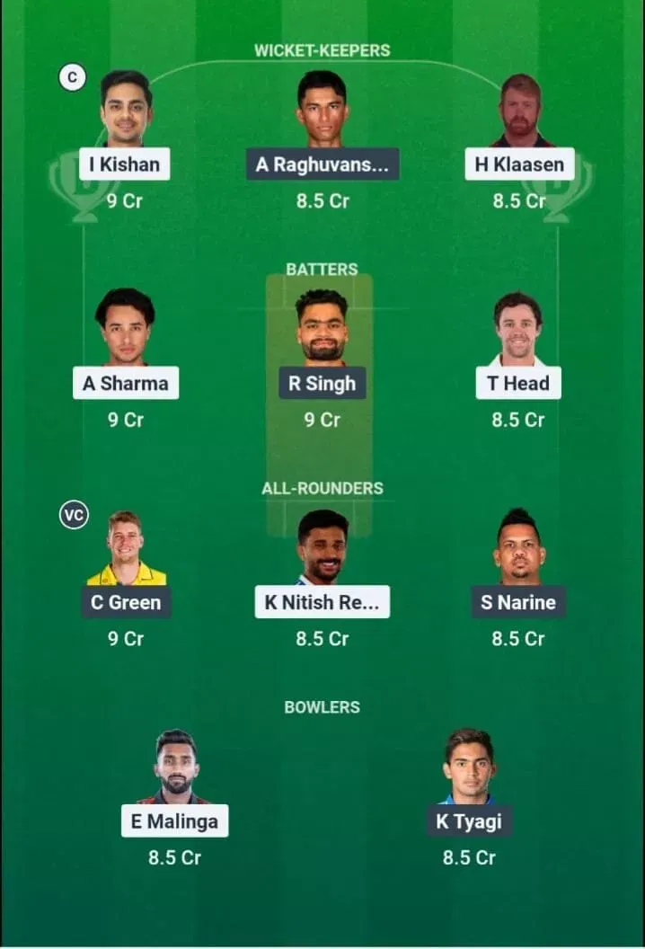 SRH vs KKR Dream11 Prediction, Dream11 Playing XI, Today Match 45, IPL 2026