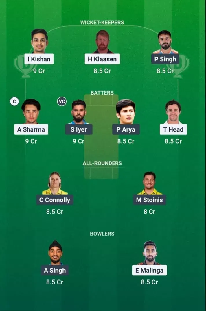 SRH vs PBKS Dream11 Prediction, Dream11 Playing XI, Today Match 49, IPL 2026