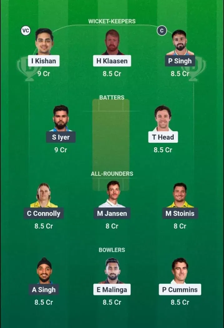SRH vs PBKS Dream11 Prediction, Dream11 Playing XI, Today Match 49, IPL 2026