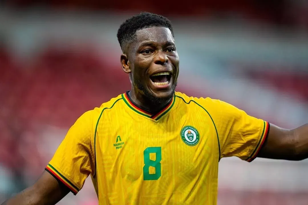 Zimbabwe midfielder Marshall Muntesi in action in Unity Cup 2026 featuring India, Nigeria and Jamaica