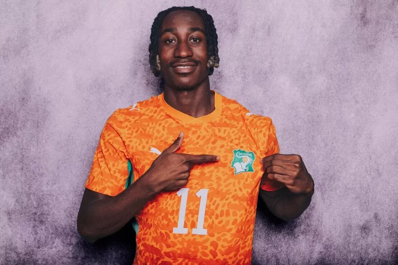Yan Diomande #11 of Ivory Coast FIFA World Cup 2026