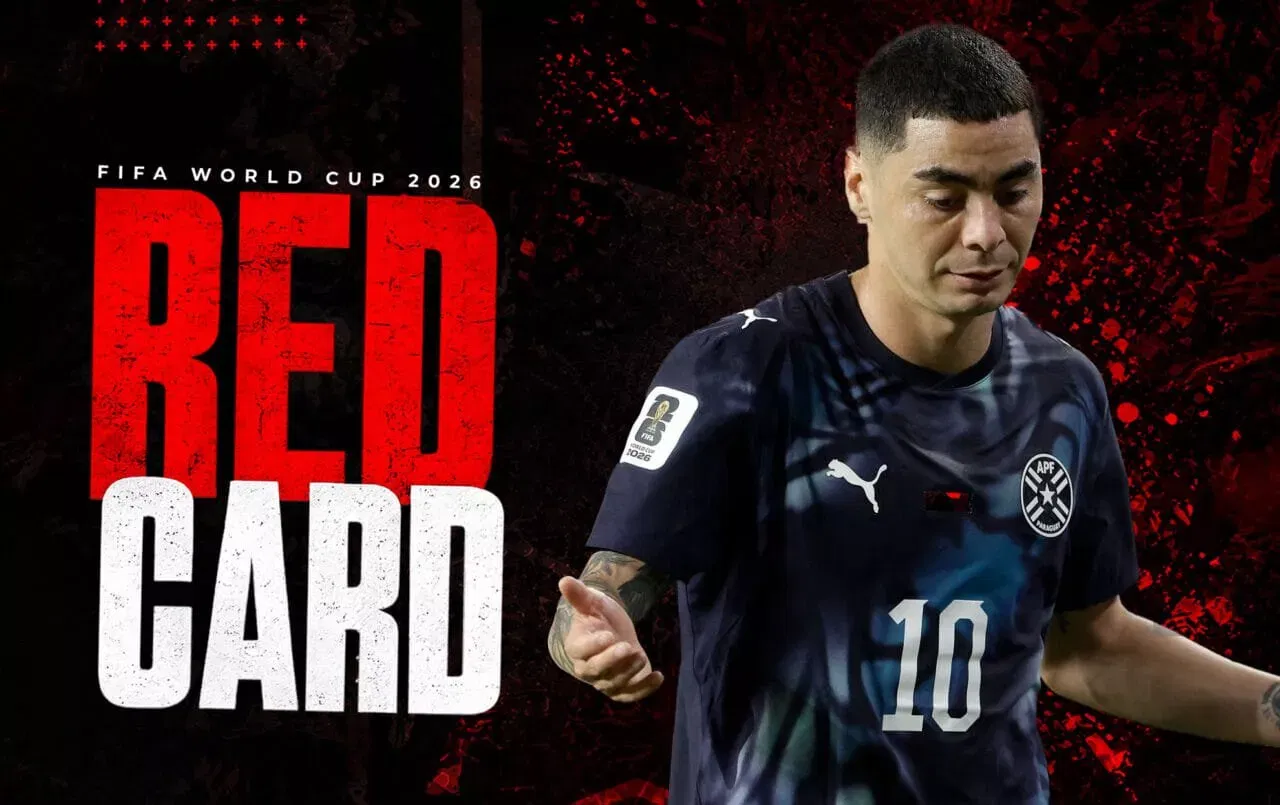 Why was Miguel Almiron sent off against Turkey in FIFA World Cup 2026?