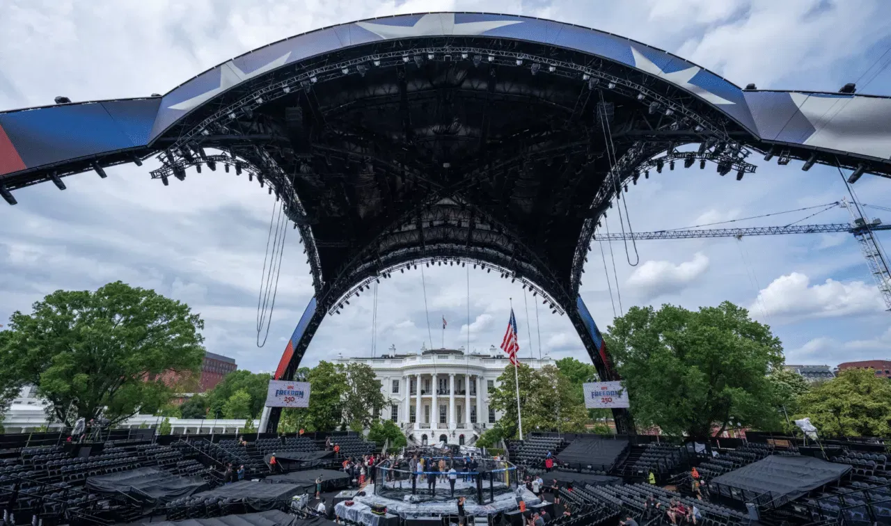 UFC Freedom 250 stage What is weather forecast for UFC Freedom 250 aka the White House card?