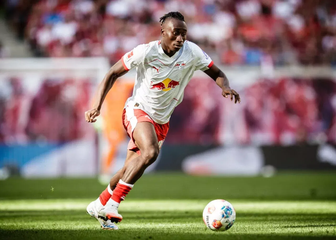 Yan Diomande of RB Leipzig