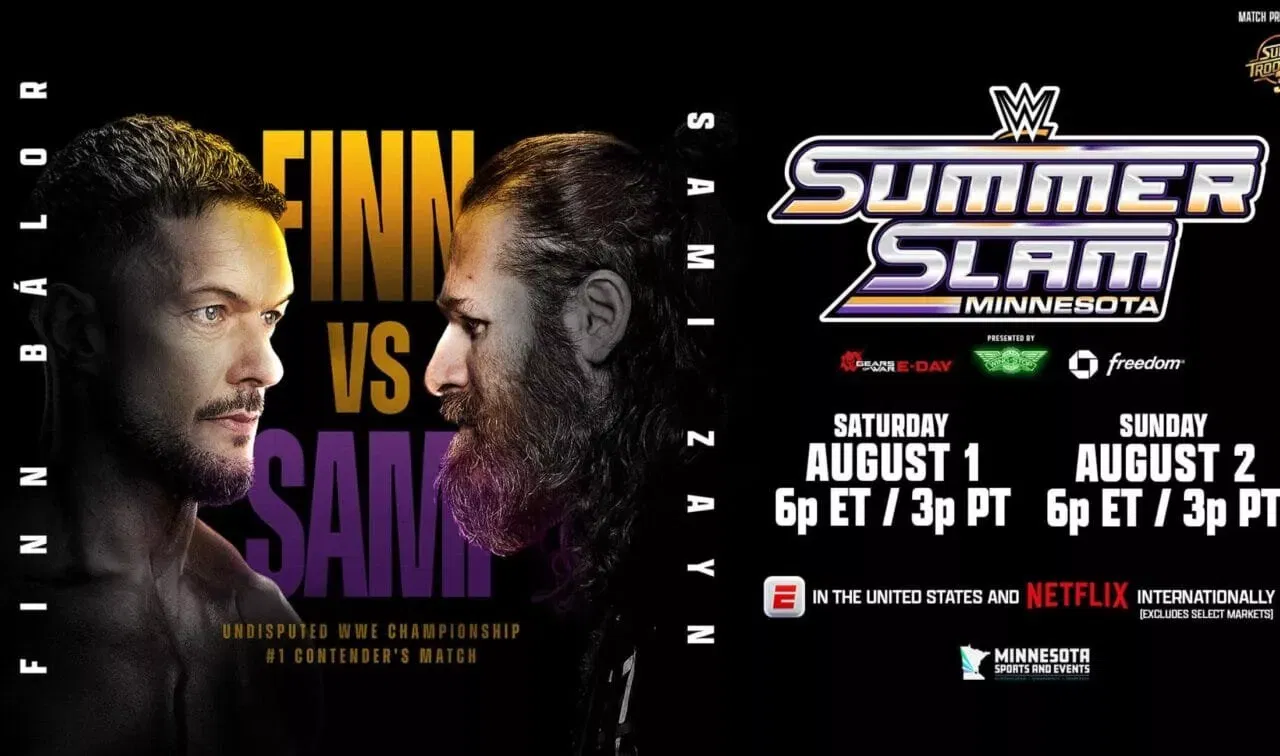 Finn Balor vs Sami Zayn at WWE Summerslam 2026 (Credit- X: WWE)