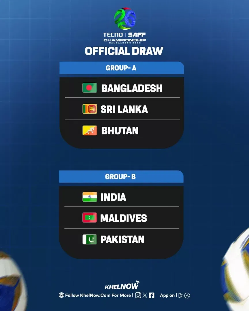 India's full fixtures for SAFF Championship 2026