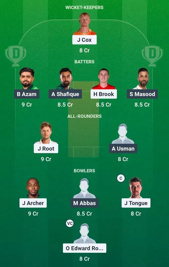 ENG vs PAK Dream11 Prediction, Best Dream11 Playing XI, Today Match 2nd Test, England vs Pakistan Test series 2026