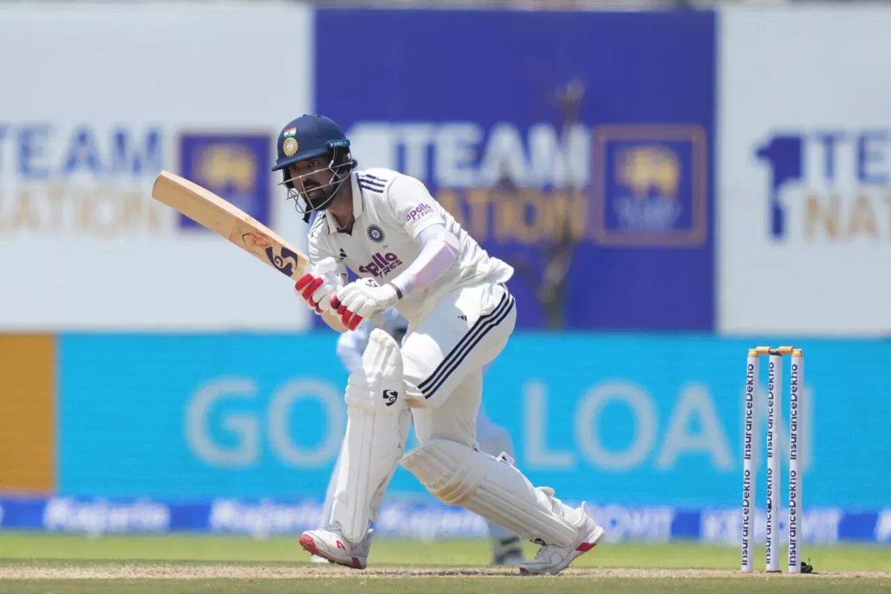 KL Rahul in action during the IND vs SL 1st Test in Galle