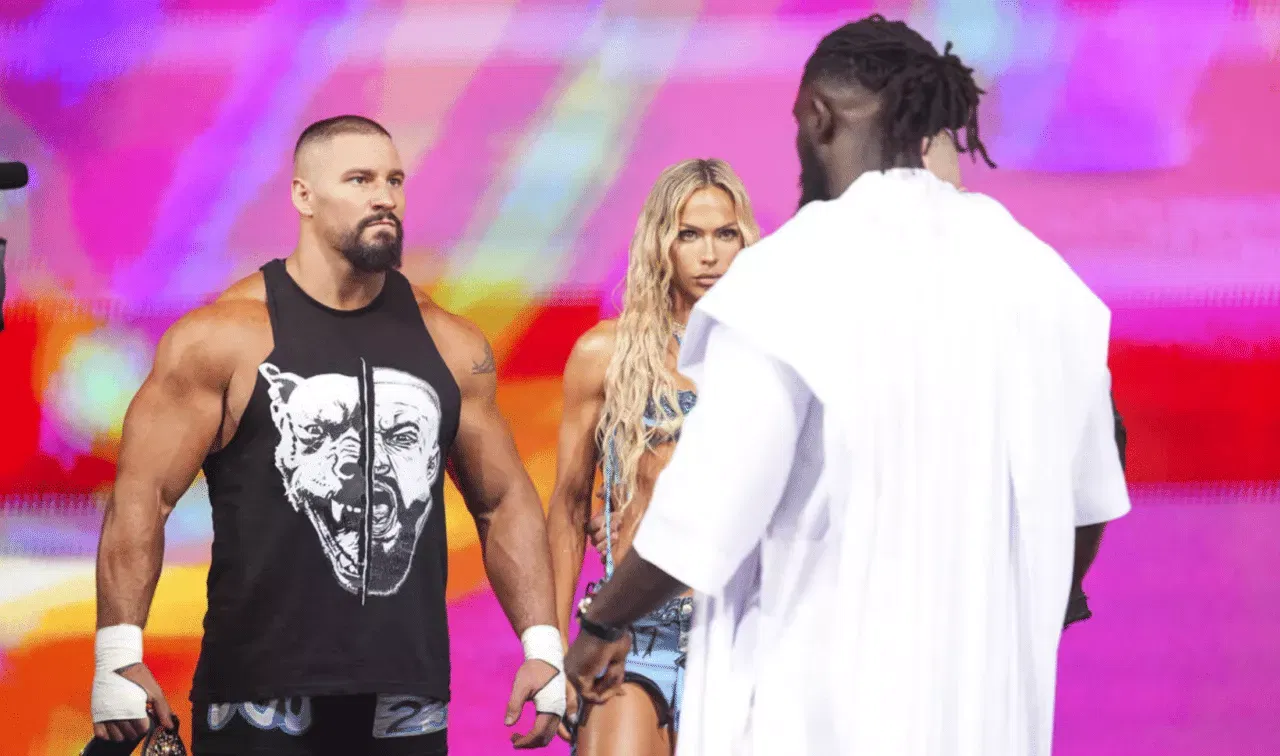 WWE Raw August 3, 2026 Bron Breakker-Oba Femi face off