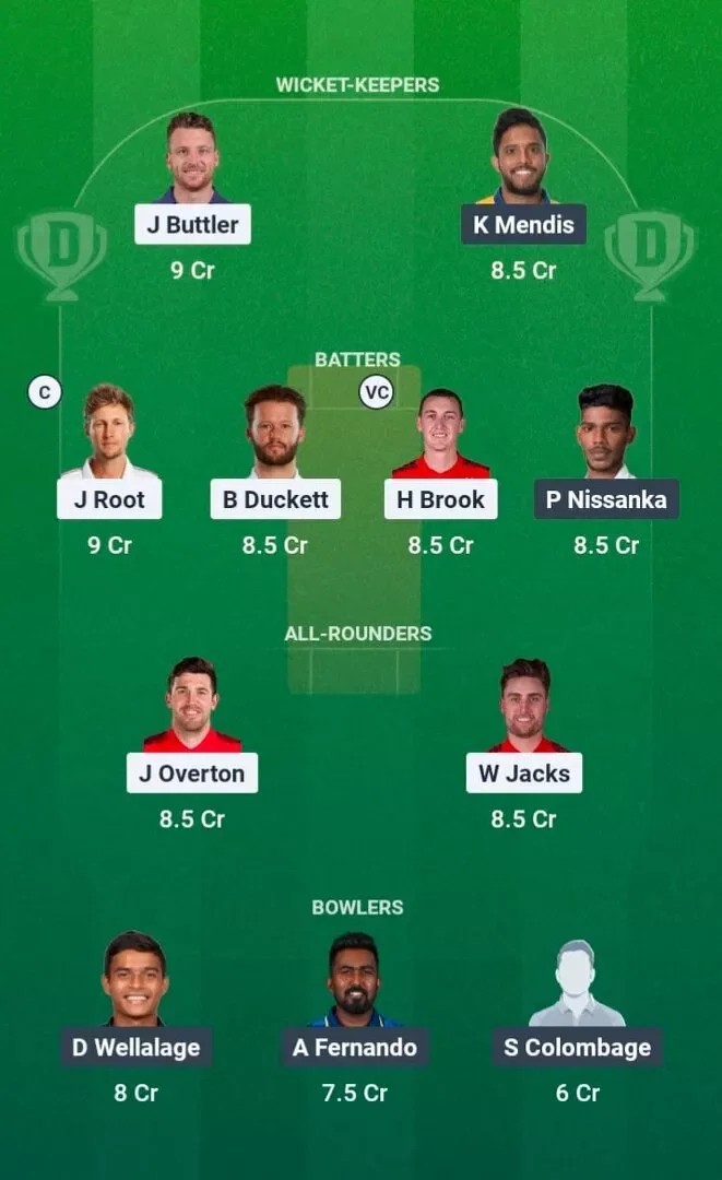 ENG vs SL Dream11 Prediction, Dream11 Playing XI, Today Match 2nd, England vs Sri Lanka ODI Series 2026