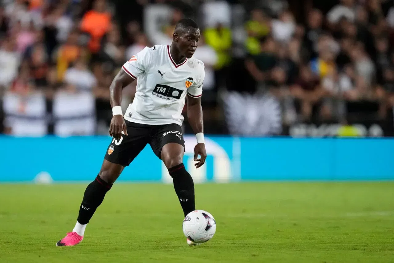 Aliou Dieng Valencia CF v Real Betis Balompie - LaLiga EA Sports 2026/27