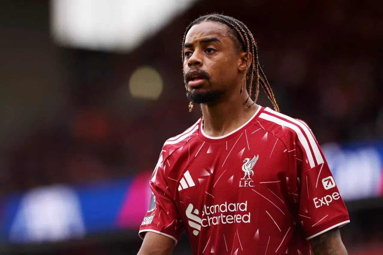 LIVERPOOL, ENGLAND - SEPTEMBER 12: (THE SUN OUT, THE SUN ON SUNDAY OUT) Bradley Barcola of Liverpool looks on during the Premier League 2026/27 match between Liverpool FC and Fulham at Anfield on September 12, 2026 in Liverpool, England. (Photo by Liverpool FC/Liverpool FC via Getty Images)