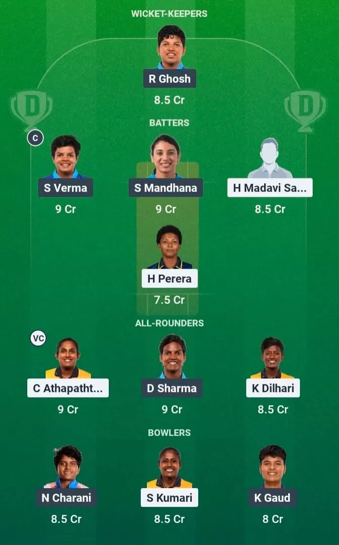IND-W vs SL-W Dream11 Prediction, Dream11 Playing XI, Today Final, Women's Asian Games 2026