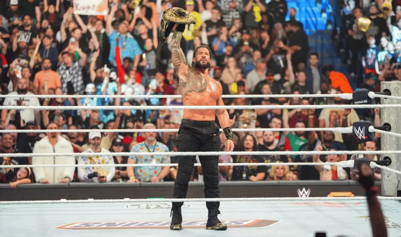 WWE Money in the Bank 2026_ Roman Reigns defeats LA Knight