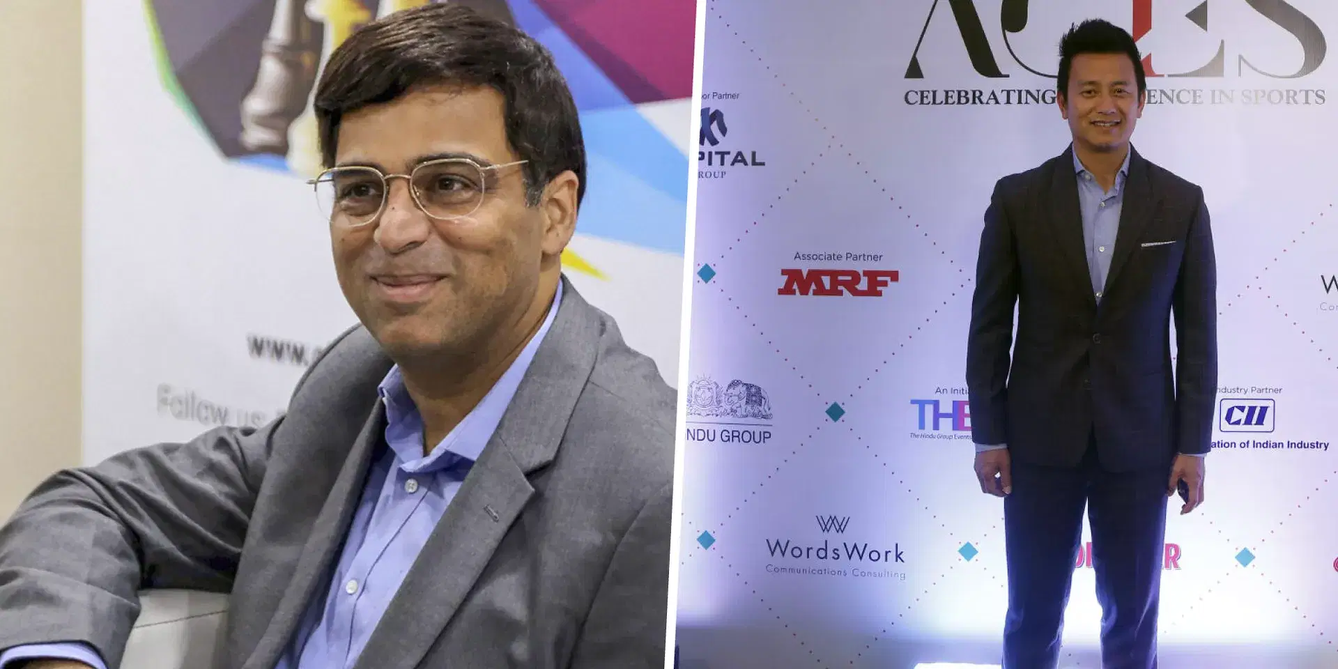 Viswanathan Anand and Bhaichung Bhutia