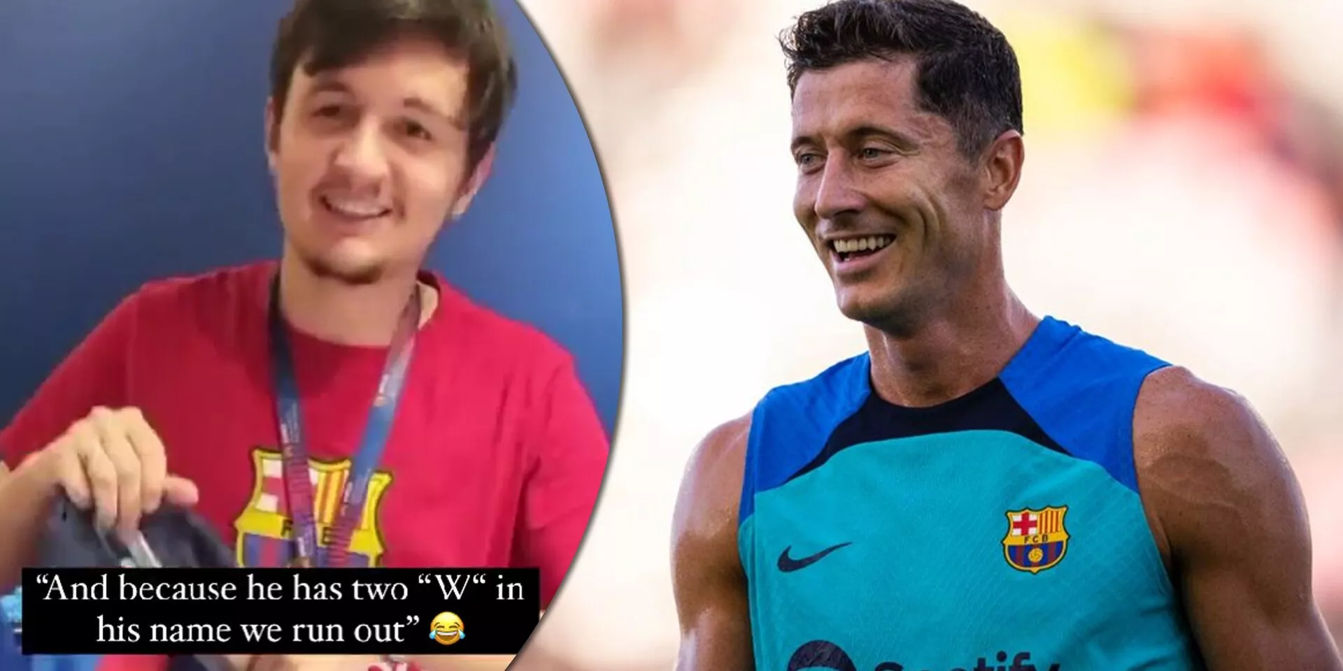 Robert Lewandowski's Barcelona Shirt Goes Out Of Stock After Club Runs Out  Of Letter 'W'