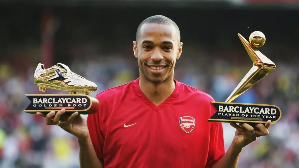 Soulier d'or de Thierry Henry en Premier League anglaise