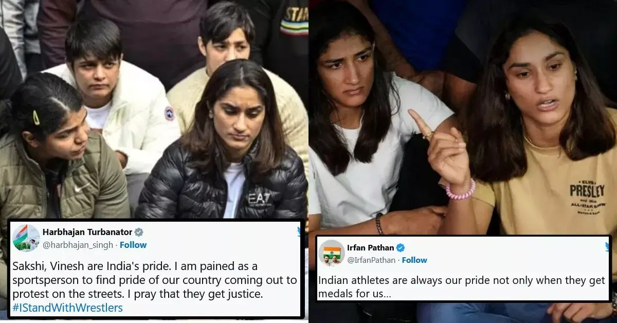 Cricketers lend support to Indian wrestlers in their battle against Indian wrestling federation chief