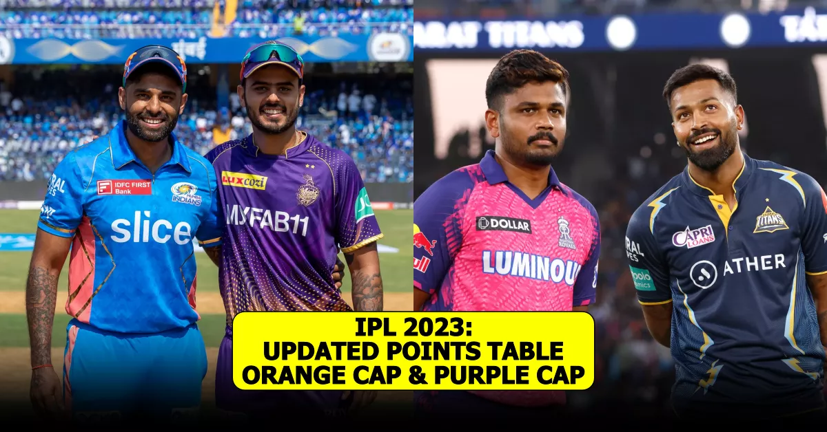 IPL 2023 Updated points table, Orange cap & Purple cap after Match 22