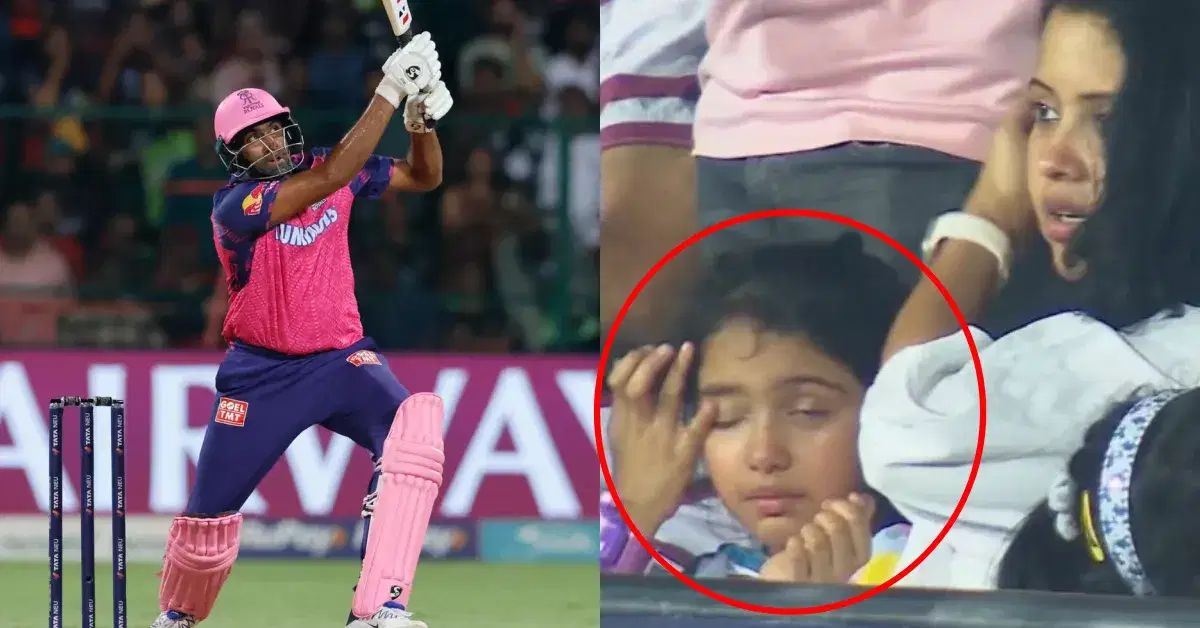 Watch: Ravi Ashwin's daughter starts crying in stands after father gets out vs RCB